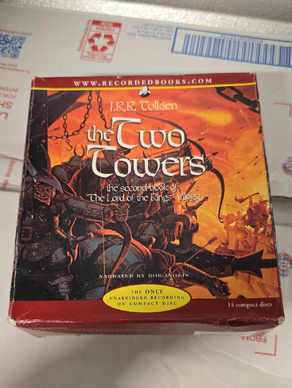 The Two Towers‎ J.R.R. Tolkien Audiobook 14 Cd Set Unabridged Second Book